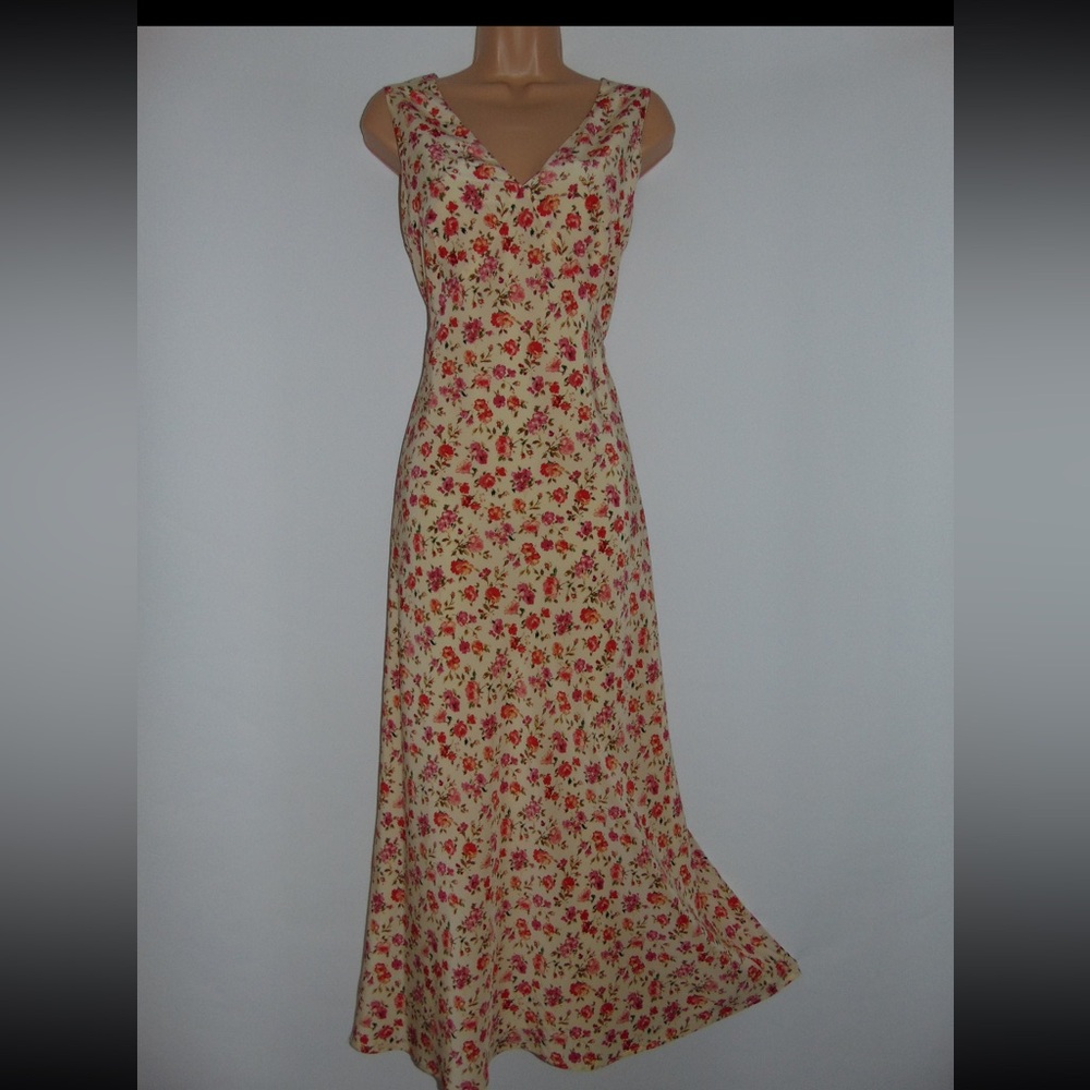 Vintage Laura Ashley 100% Silk Dress
